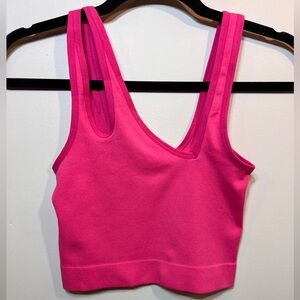 Colsie Pink V-Neck Tank Top Cut Out Brami